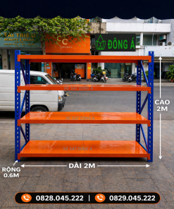 KỆ TRUNG TẢI BEAM HỘP 40x80, TẢI TRỌNG  500KG/ TẦNG