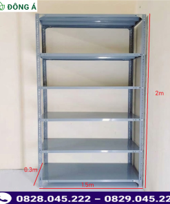 Kệ sắt v lỗ kích thước Cao 2m x Rộng 0.3m x Dài 1.5m ( 6 mâm)