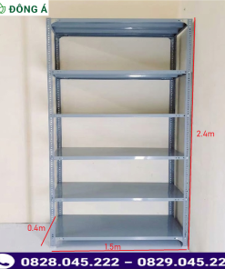 Kệ sắt v lỗ kích thước Cao 2.4m x Rộng 0.4m x Dài 1.5m ( 6 mâm)
