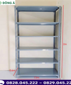 Kệ sắt v lỗ kích thước Cao 2m x Rộng 0.6m x Dài 1.5m ( 6 mâm)
