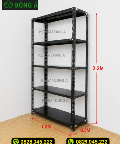 KỆ SẮT V LỖ SƠN TĨNH ĐIỆN MÀU ĐEN